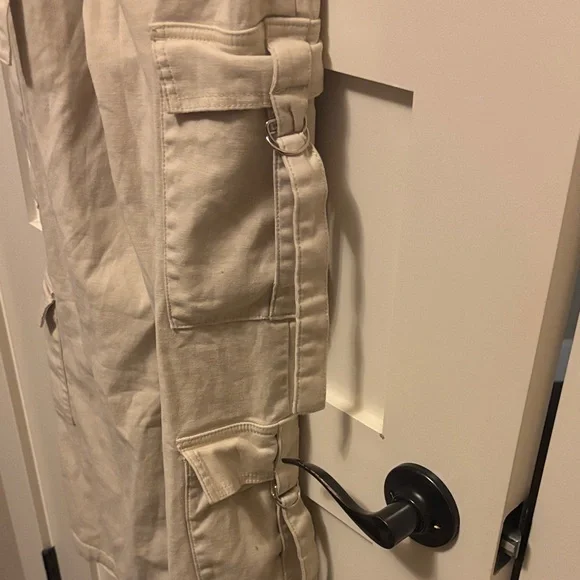 Eladay Women's Beige Wide Leg Cargo Pants - Picture 5 of 5